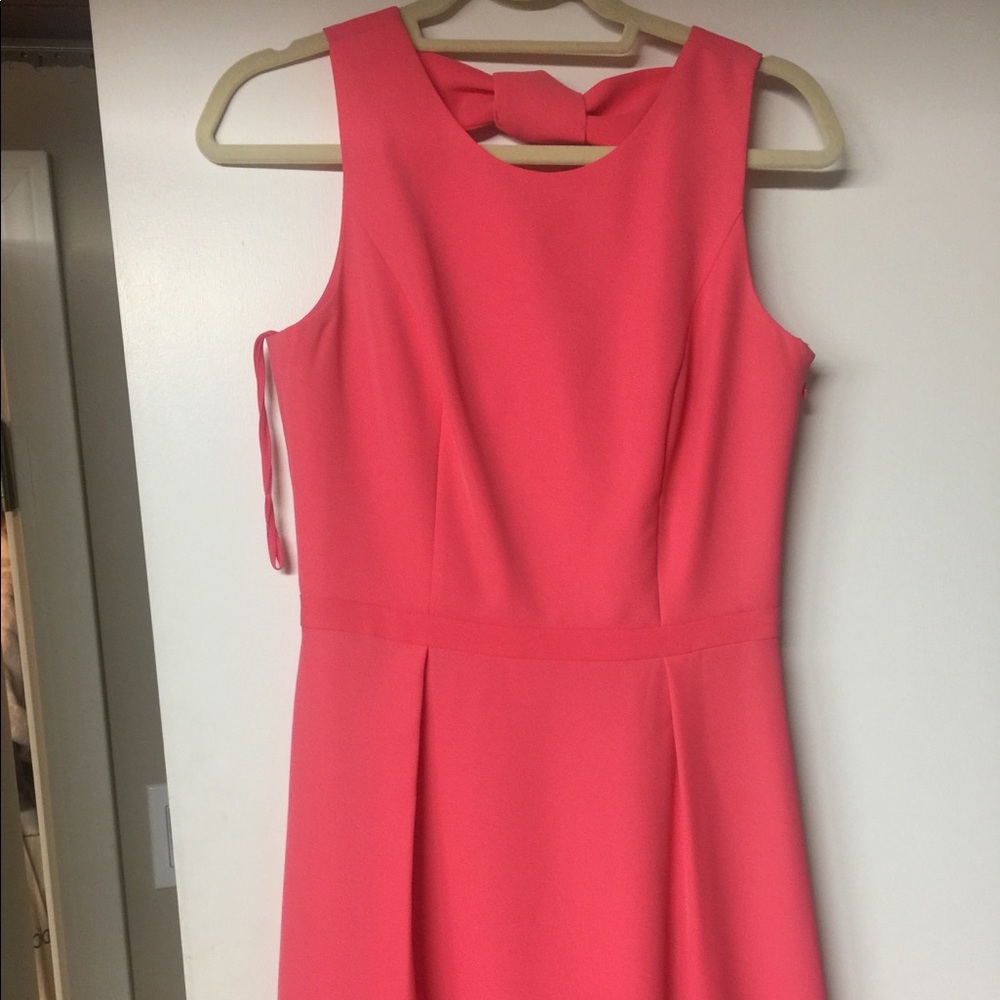 Pink bow back dress
